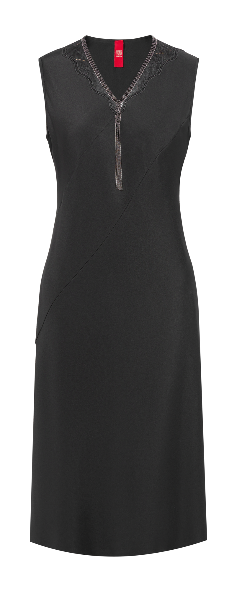 Silk Sleeveless Dress | Black