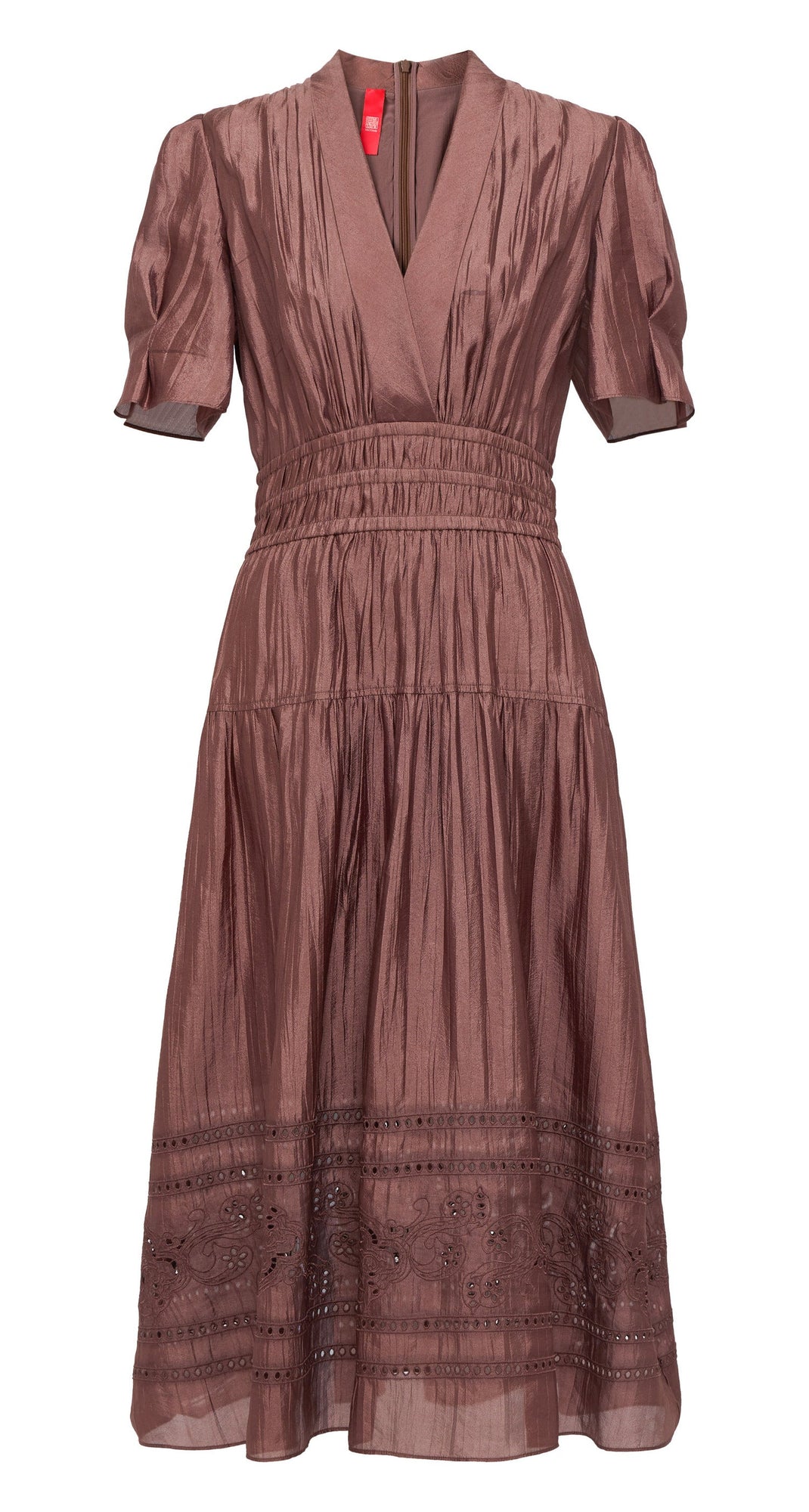 Waist-fitted Dress | Brown