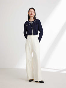Simple-designed Straight Pants | Beige