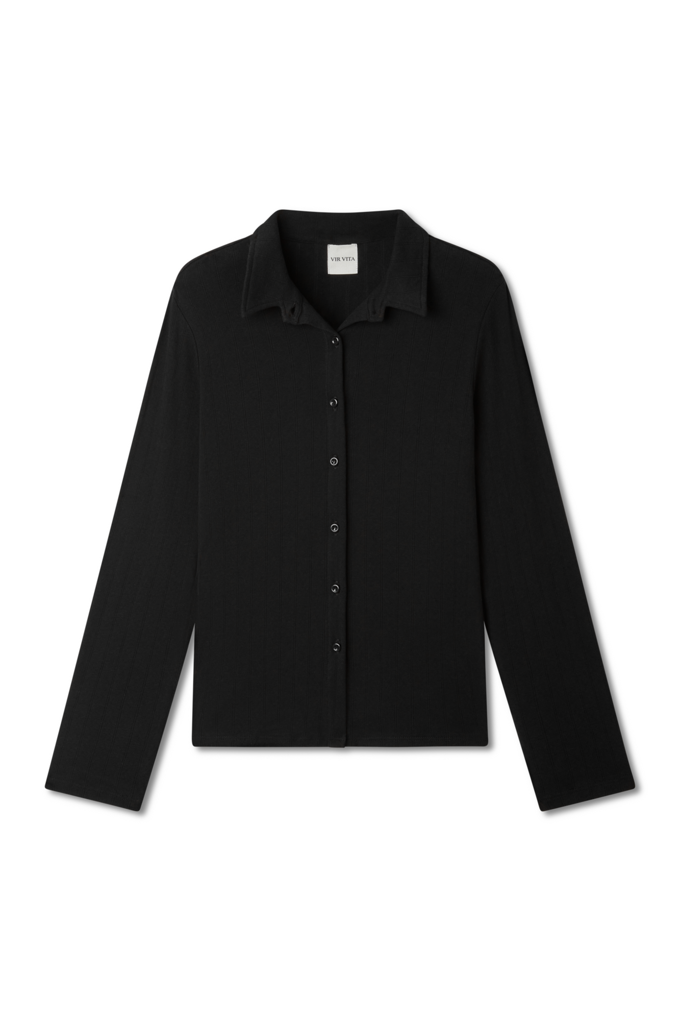 Eloise Pointelle Cardigan | Black