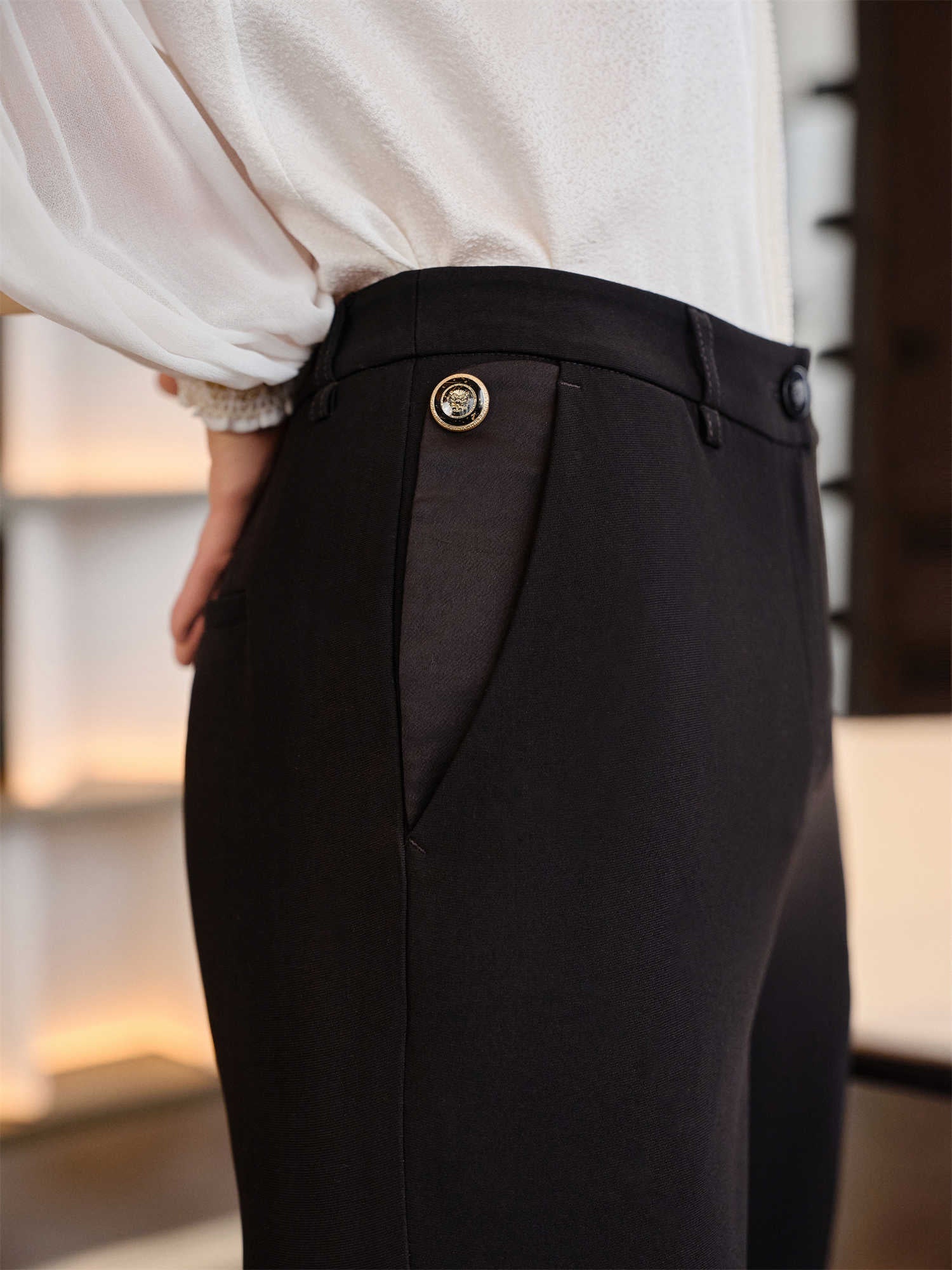 Triacetate Pants | Black