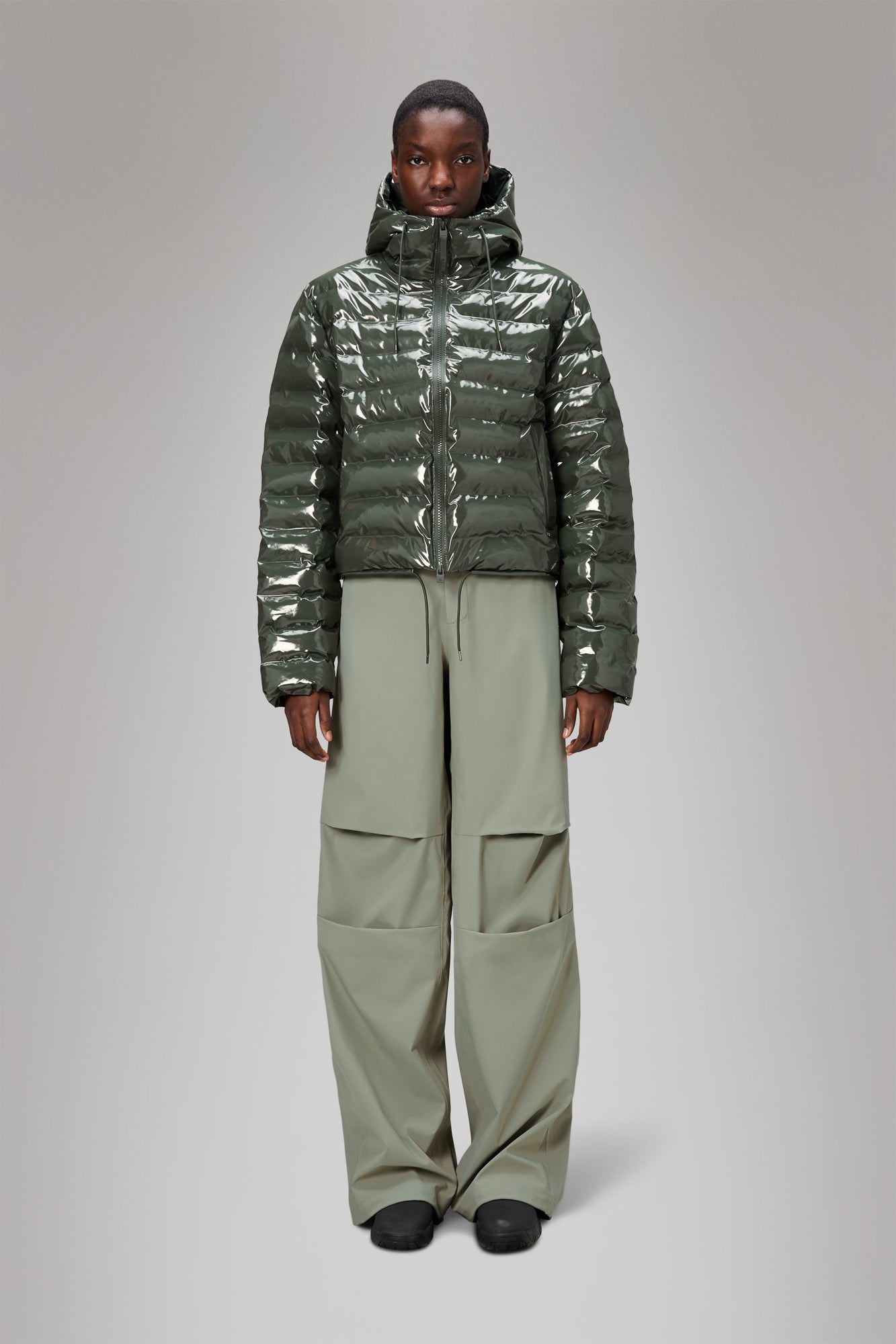 RAINS Lohja Short Puffer Jacket Swamp Jacket