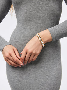 Ora Watch Strap Bracelet | 14K Gold on Stainless Steel | Gold/White Ceramic