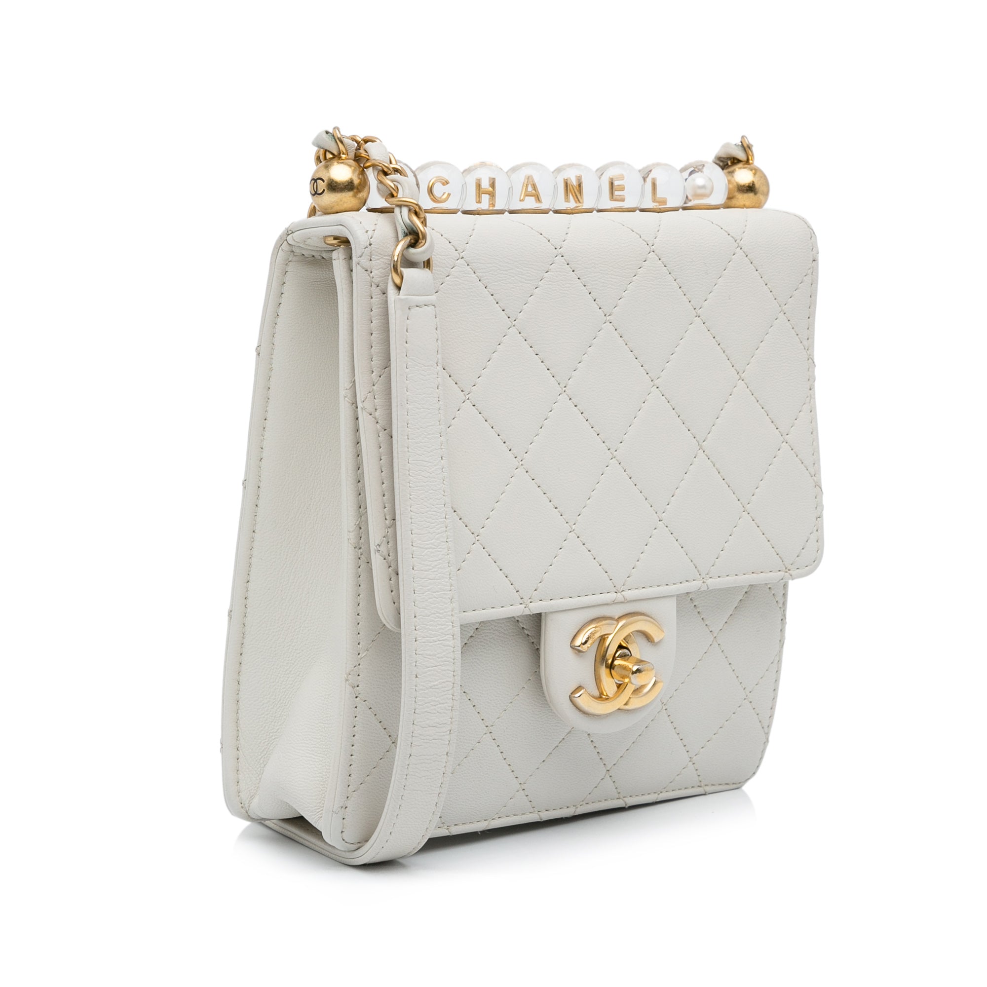 Chanel | Pre-Owned Mini Chic Pearls Crossbody | White