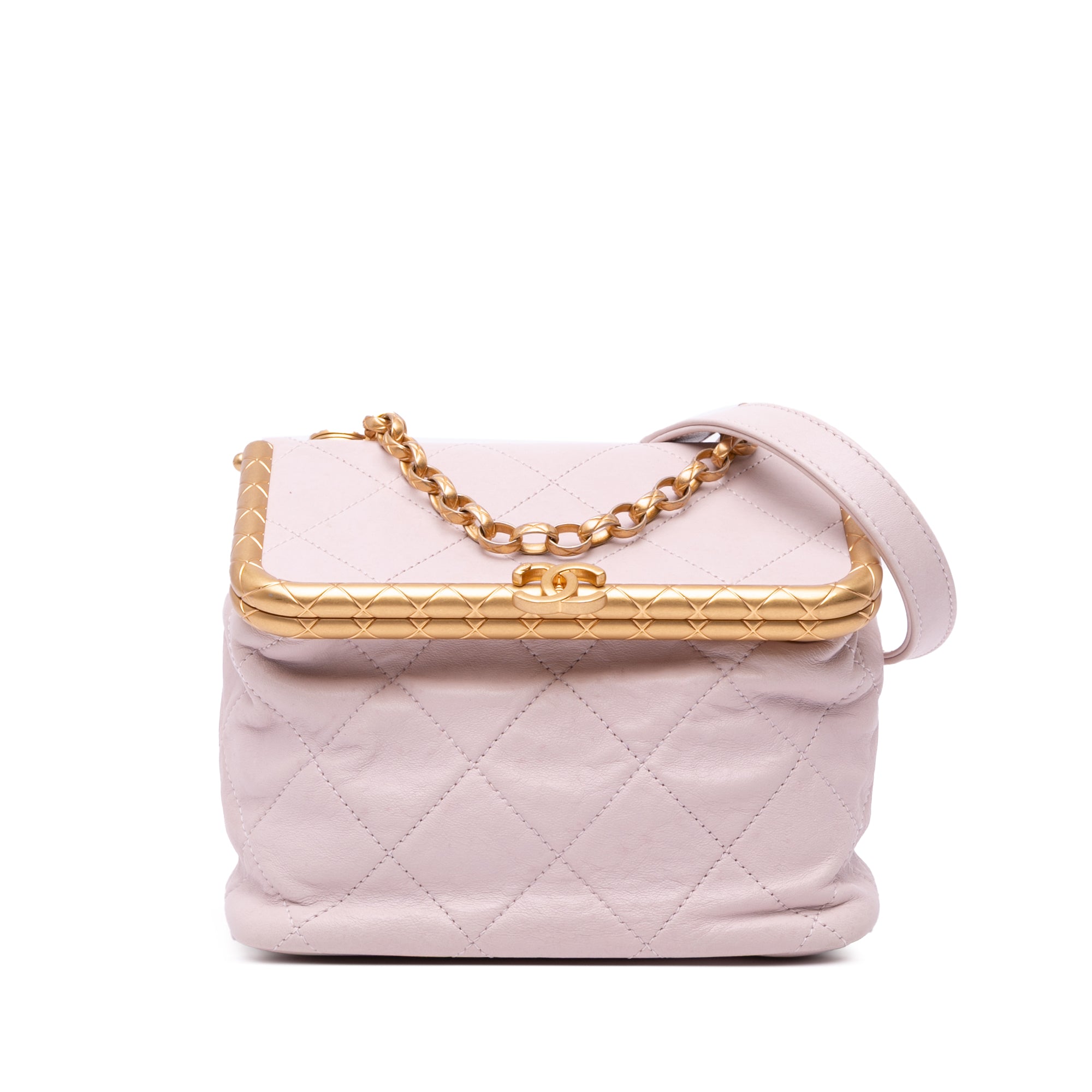 Chanel | Pre-Owned Quilted Lambskin My Crush Vanity Bag | Pink/Light Pink