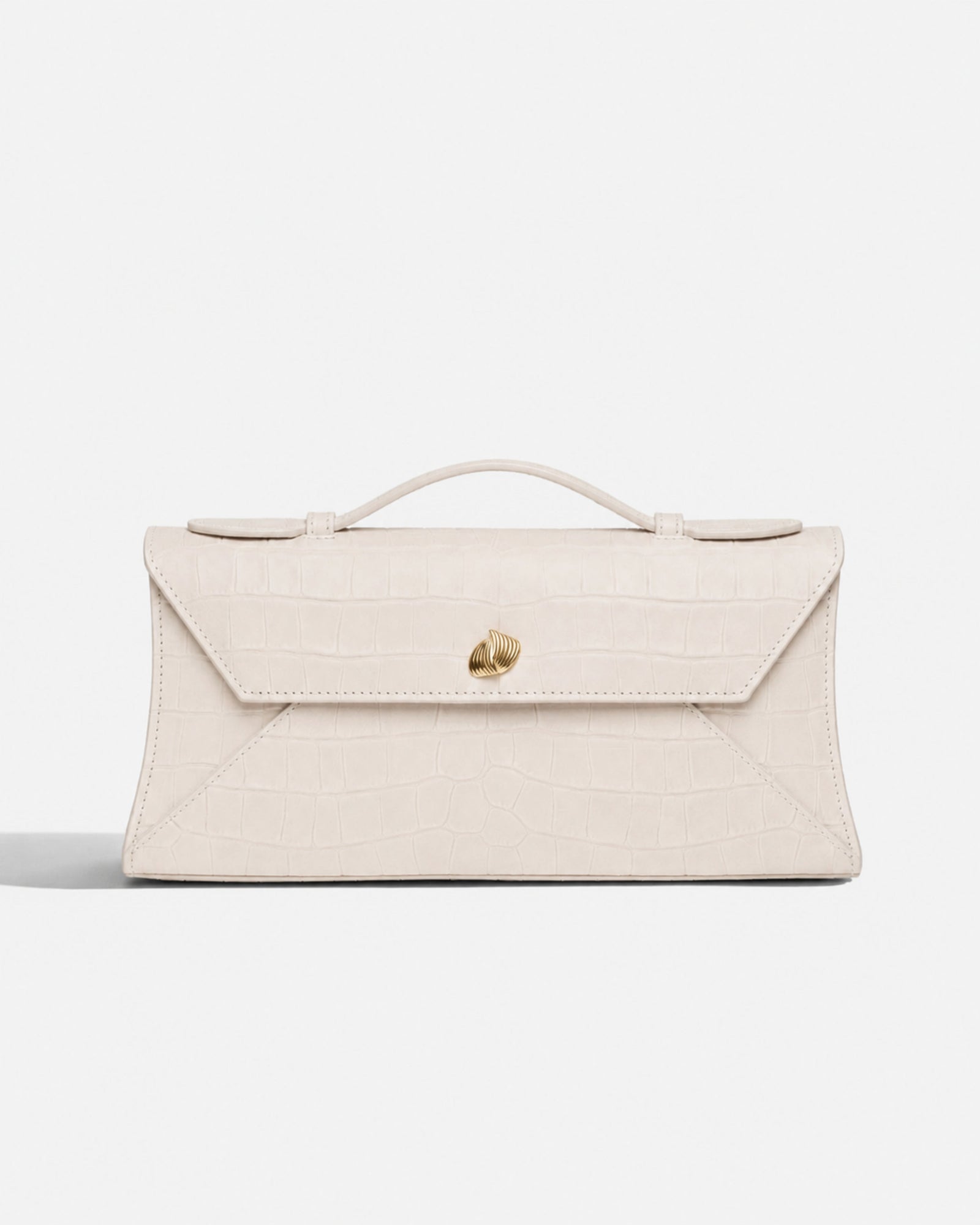 Cassandra Clutch | Cream Croc