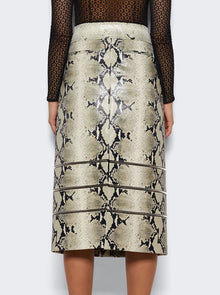 Women | Khaite | Isla Leather Skirt | Natural