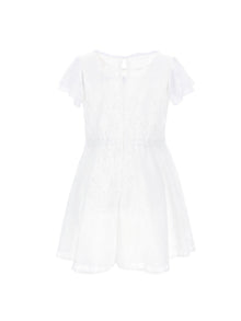 Girls | Full Lace Playsuit With Shorts | White