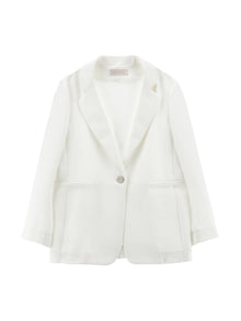 Girls | Formal Fabric Blazer | Cream