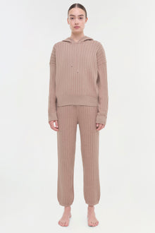 Womens | Cable Joggers | Heather Teak