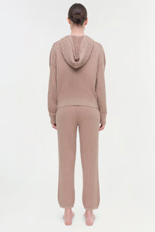 Womens | Cable Joggers | Heather Teak