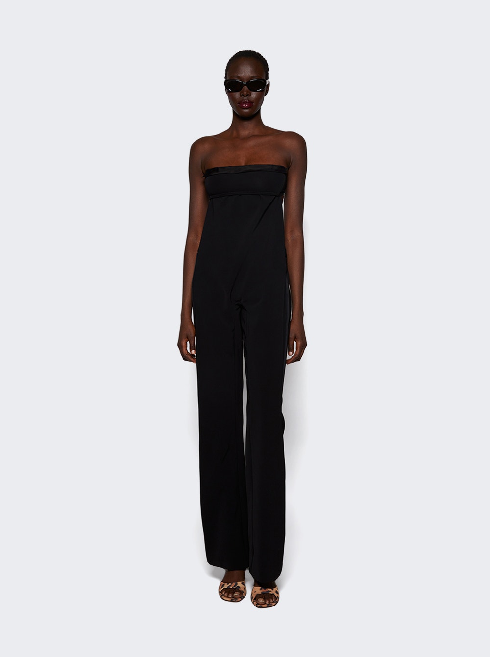 Women | Courrèges | Illusion Draped Bustier Jumpsuit Black