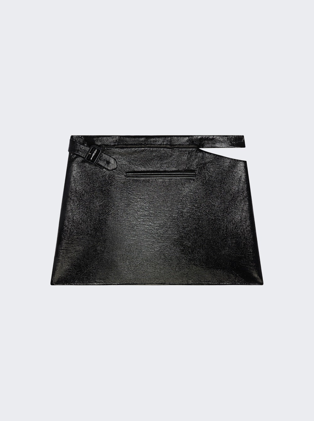 Women | Courrèges | Slash Strap Vinyl Mini Skirt Black