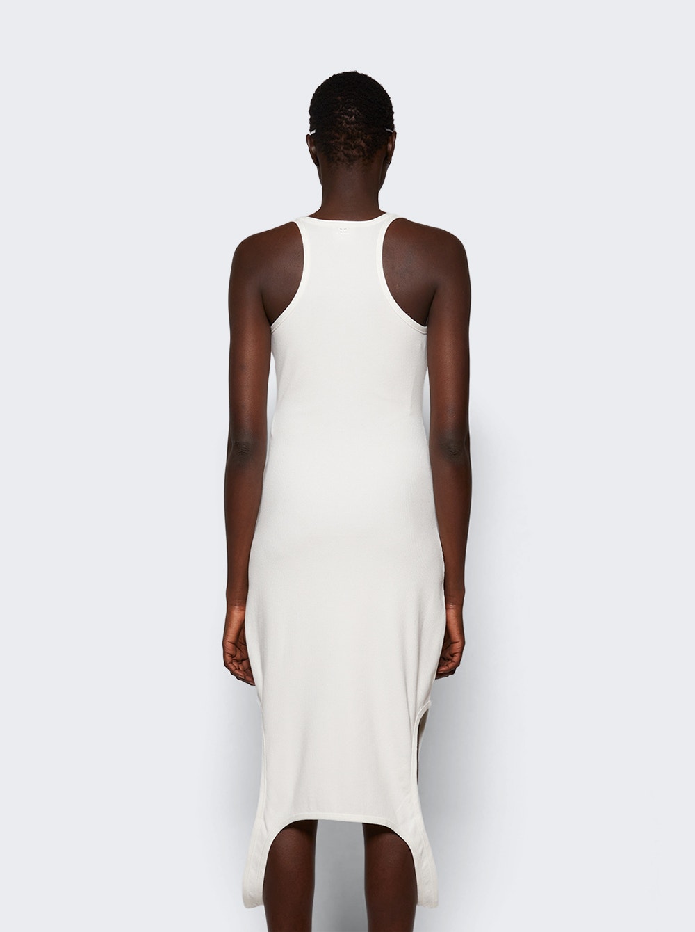 Women | Courrèges | Reversed Rib Knit Long Dress Heritage White