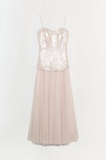 Womens | Maxine Sequin Midi Dress | Sand