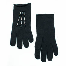 Womens | Gloves with Rhinestones | Black