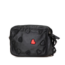 Saint Laurent | Pre-Owned Leather Heart Lou Camera Bag | Black