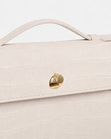 Cassandra Clutch | Cream Croc