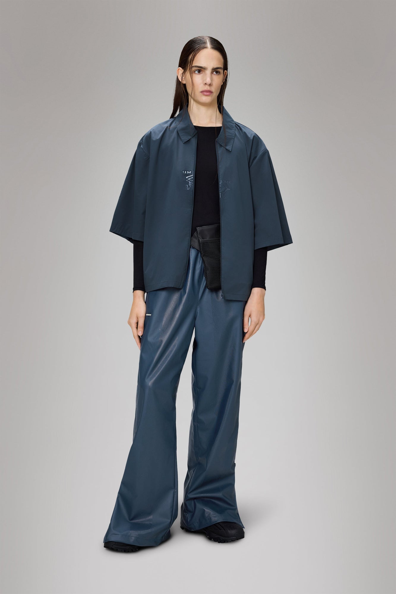 RAINS Rains x Umbro Drill Overshirt Major Blue Short Sleeve