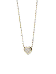 Classique Pave Heart Necklace | Diamonds | 14K Yellow Gold