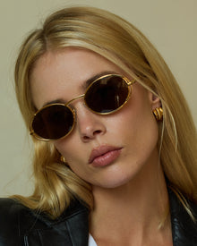 St. Tropez Sunglasses | Gold | Smokey Grey Lens