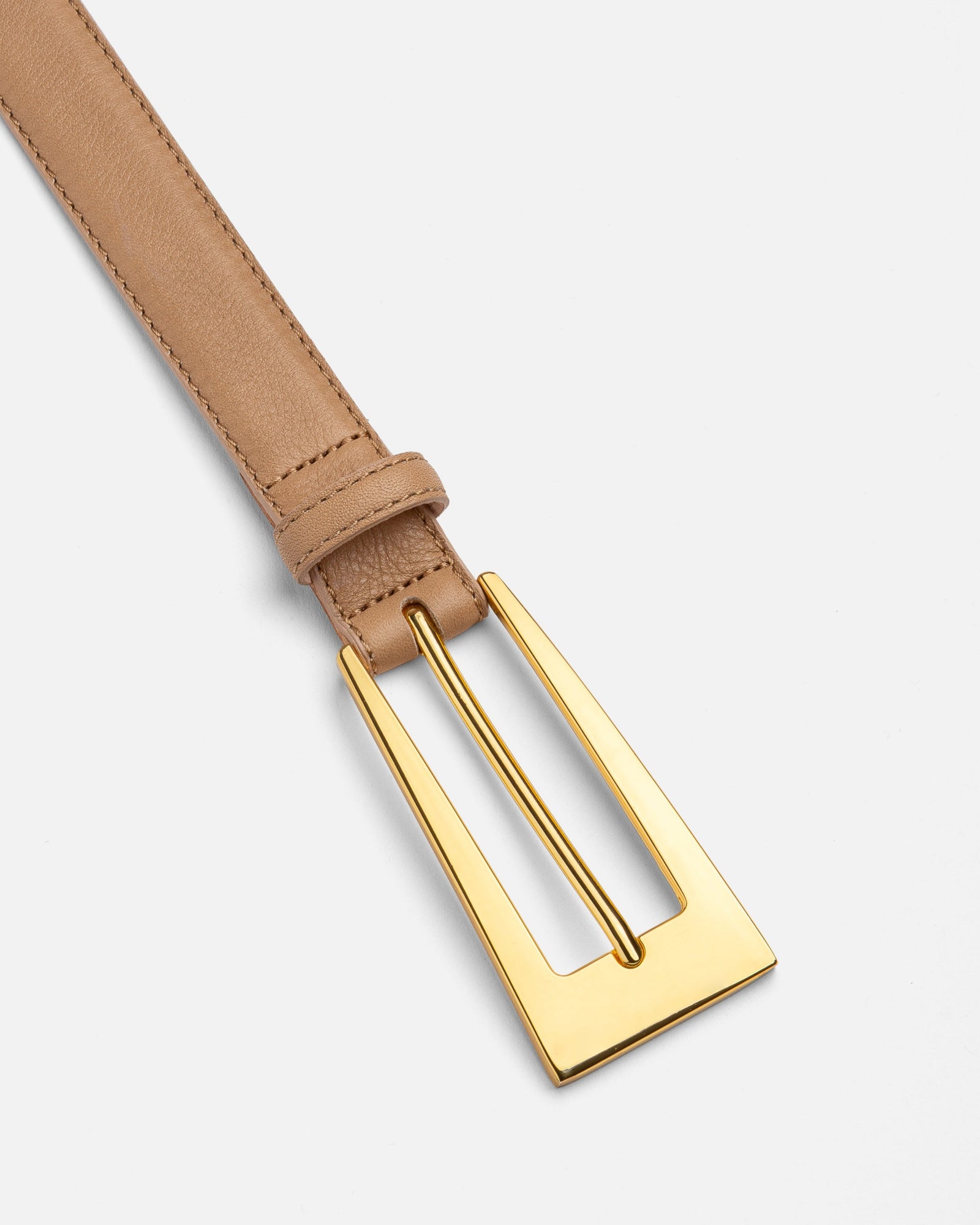 No. 10 Belt | Almond/Gold