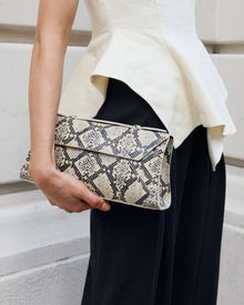 Cassandra Clutch | Dark Printed Python