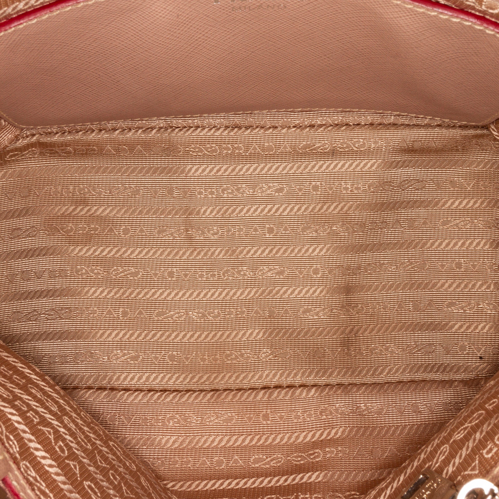 Prada | Pre-Owned Saffiano Lux Promenade Backpack | Brown/Nude