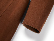 Two-Tone Wrap Coat | Brown/Beige