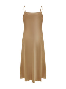 SLIP DRESS | Camel