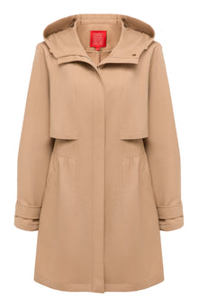 hooded trench coat | Beige