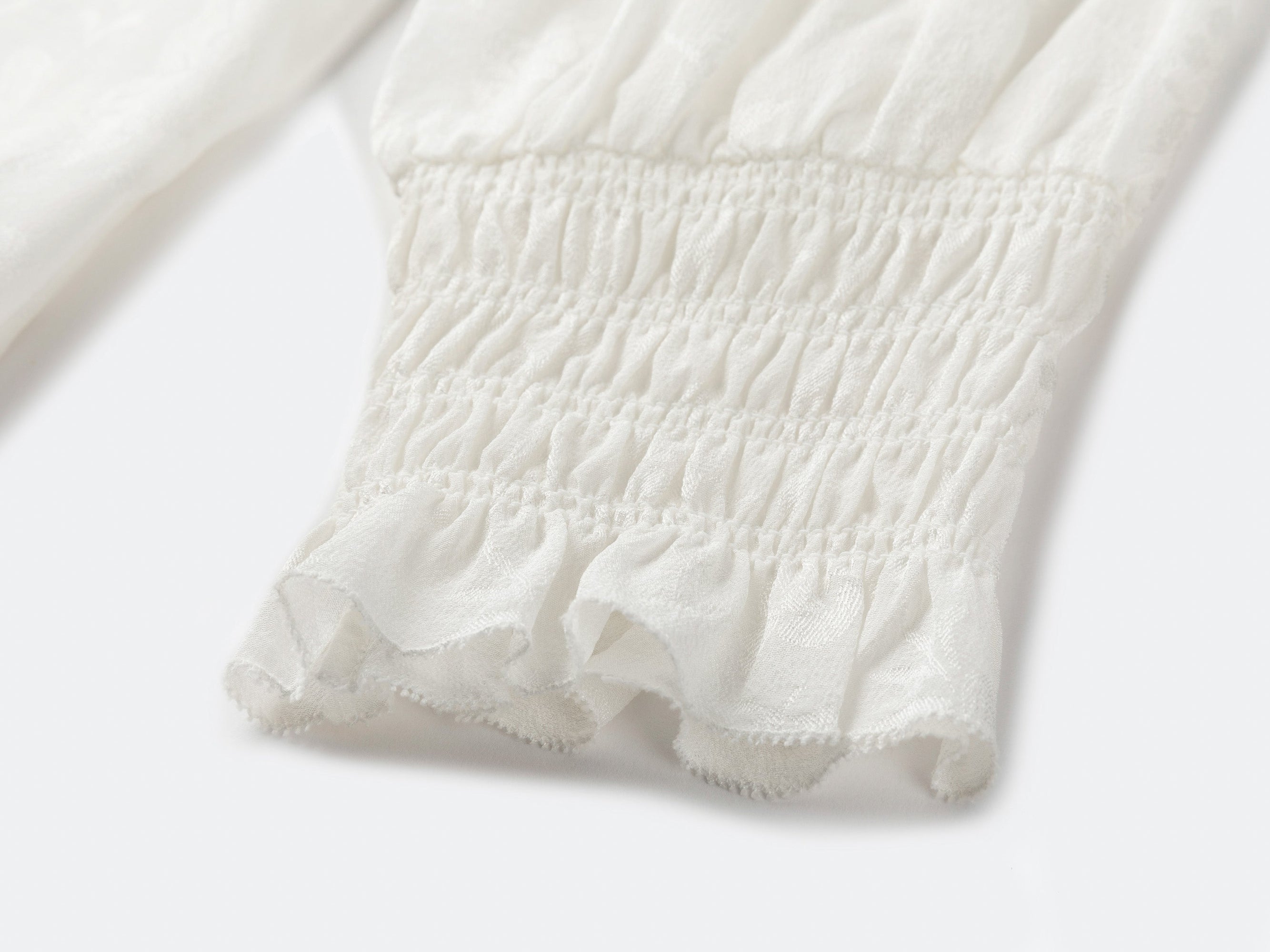 Ruffle-Collar Blouse | White