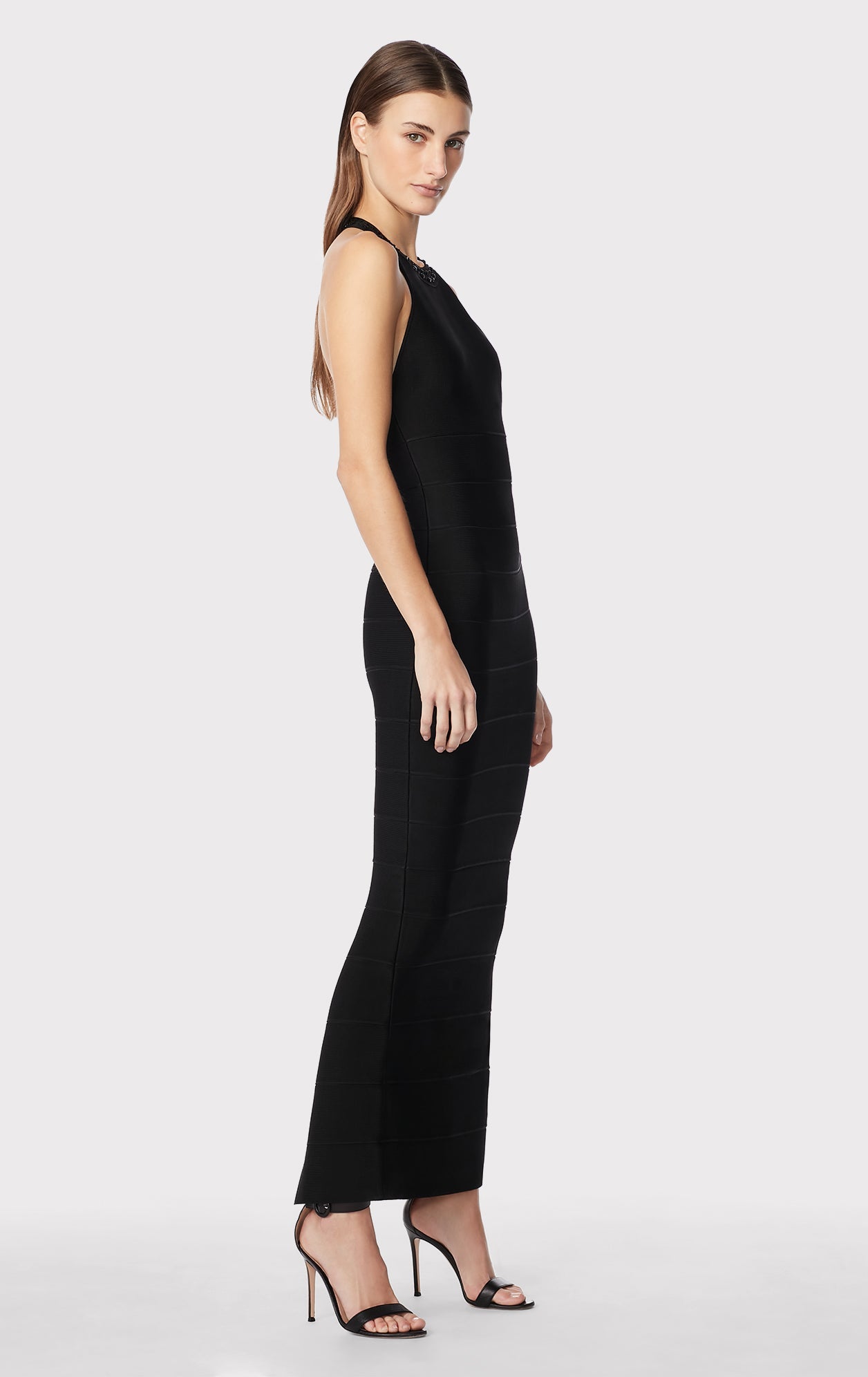 Halter Crystal Gown | Black