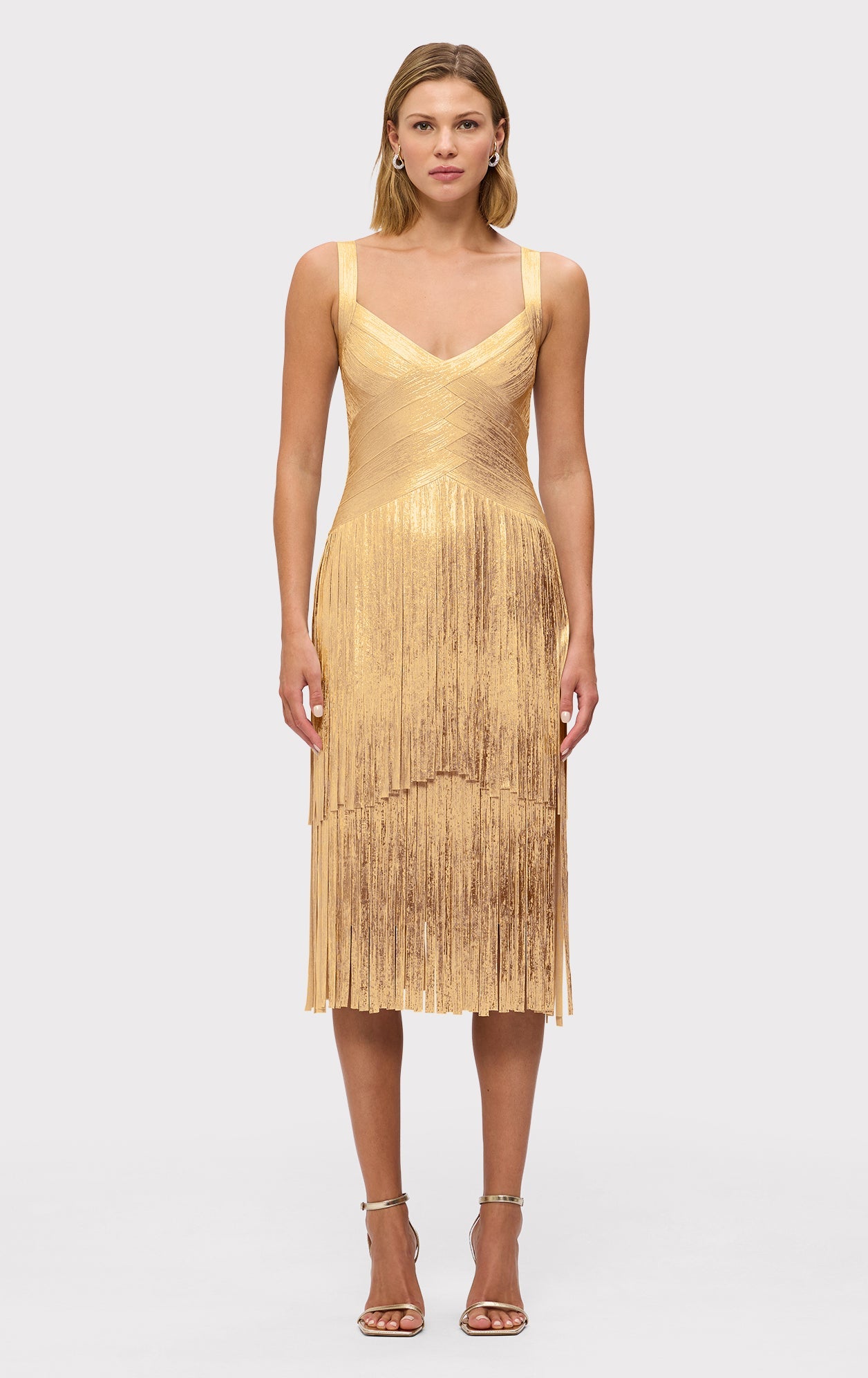 The Metallic Mischa Dress | Gold Foil