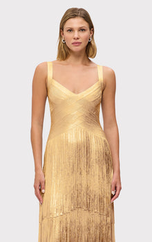 The Metallic Mischa Dress | Gold Foil