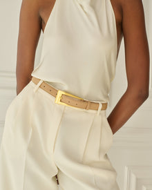 No. 10 Belt | Almond/Gold