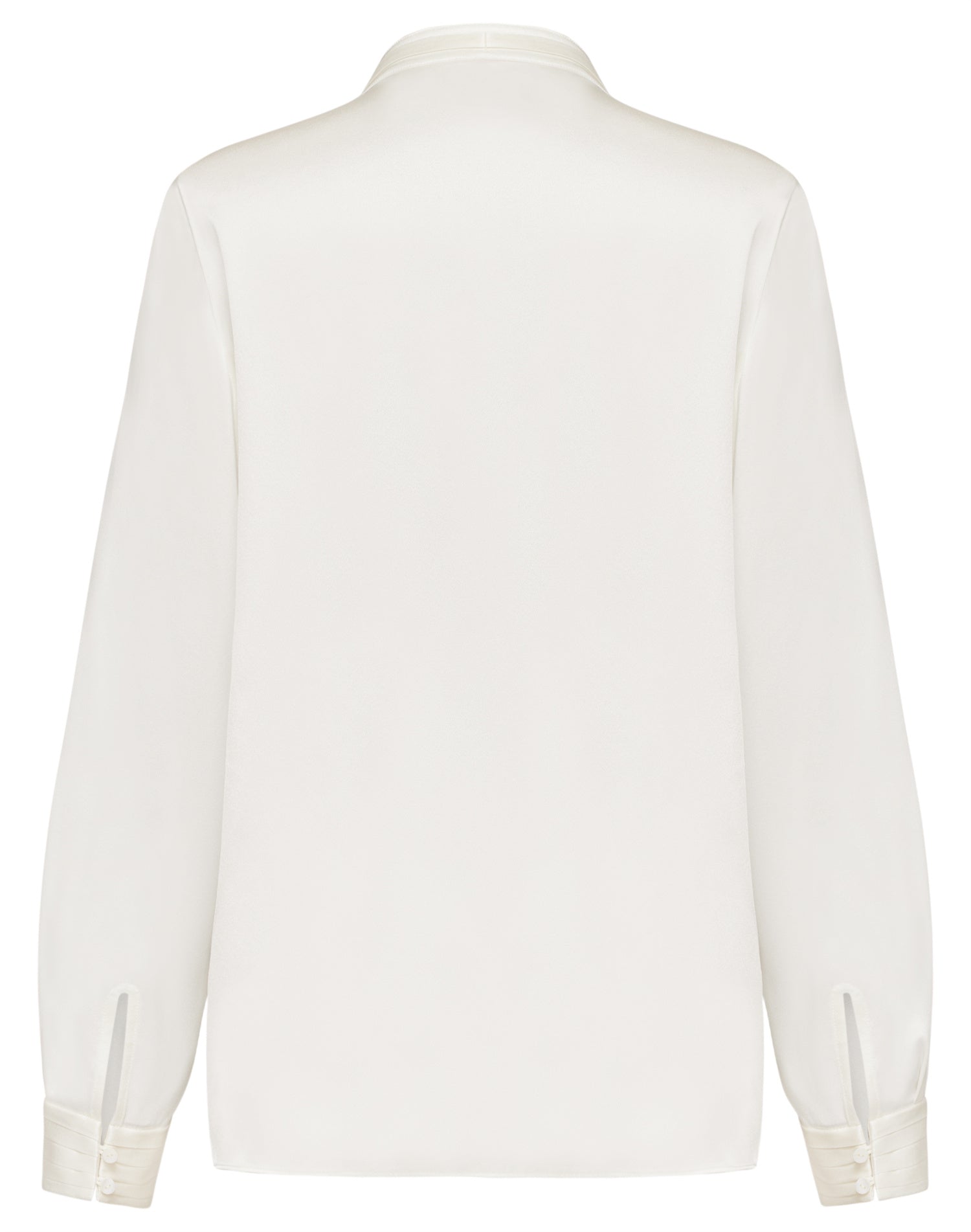 Silk Embrpoidered Collar Shirt | White