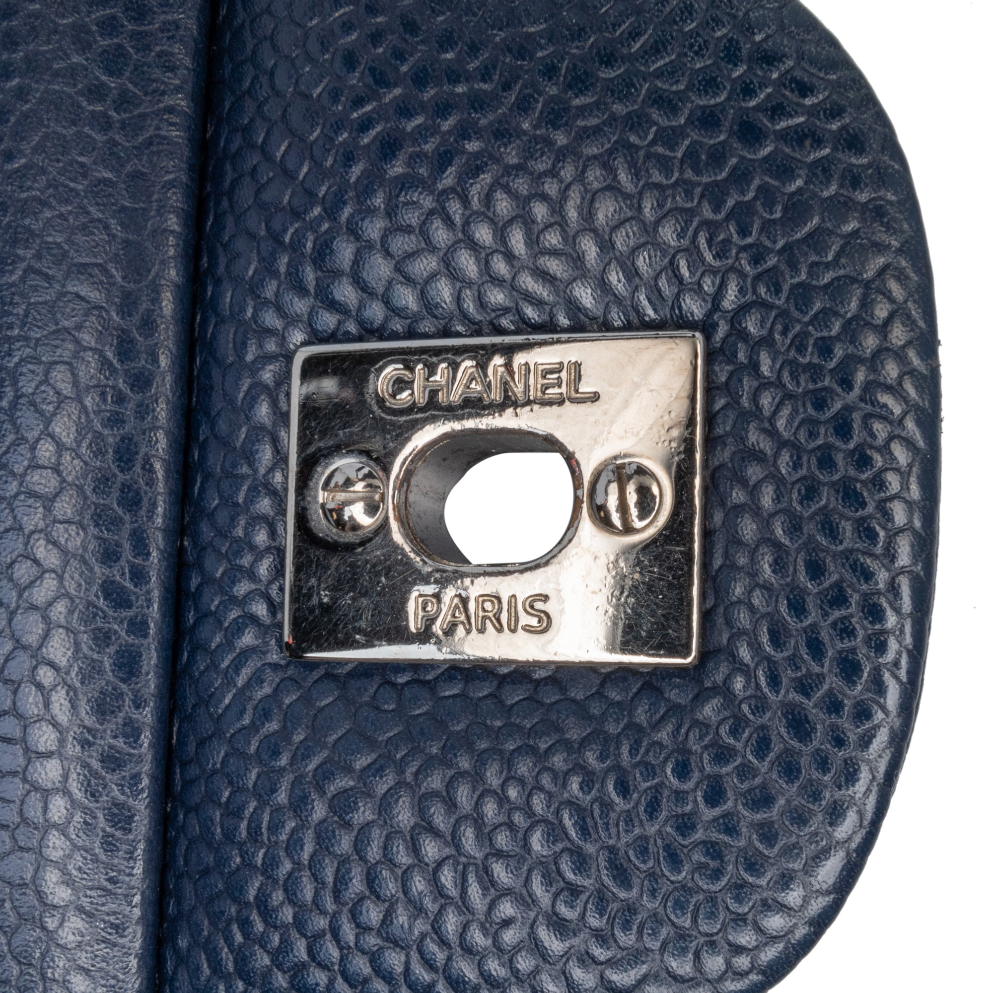 Chanel | Pre-Owned Jumbo Classic Caviar Double Flap | Blue