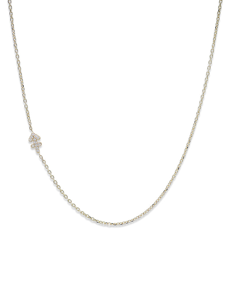 Love Letter Pave Zodiac Necklace | Diamonds | 14K Yellow Gold