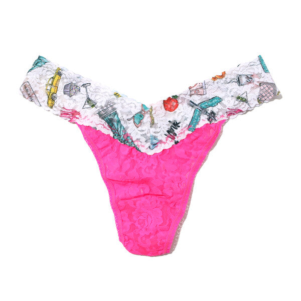 Signature Lace Original Rise Thong | Atomic Pink x Jet Set