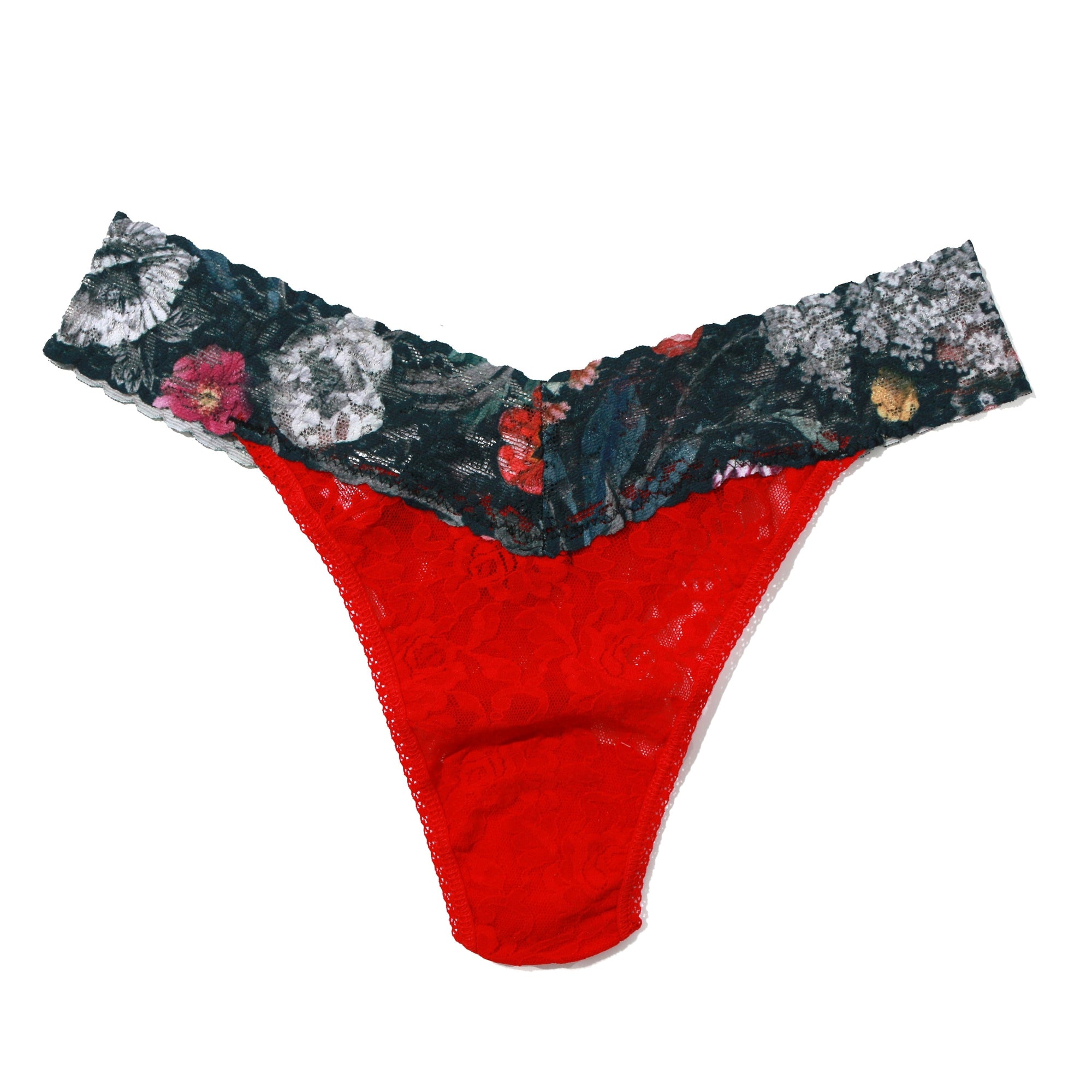 Signature Lace Original Rise Thong | Red/Eden