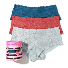 3-Pack Signature Lace Boyshort | Stormcloud Blue/Pink Sands/Pearl Grey