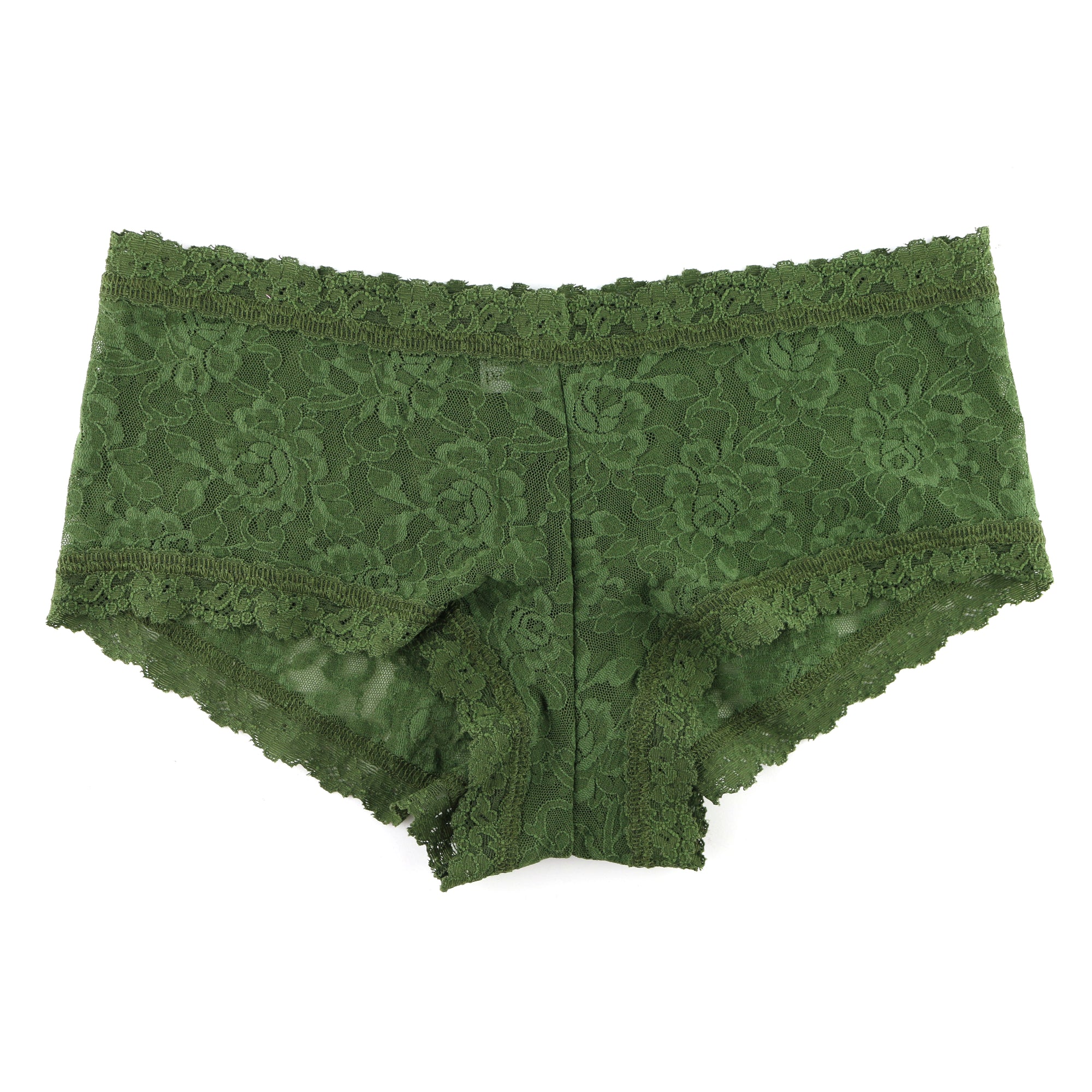 Signature Lace Boyshort | Bitter Olive Green