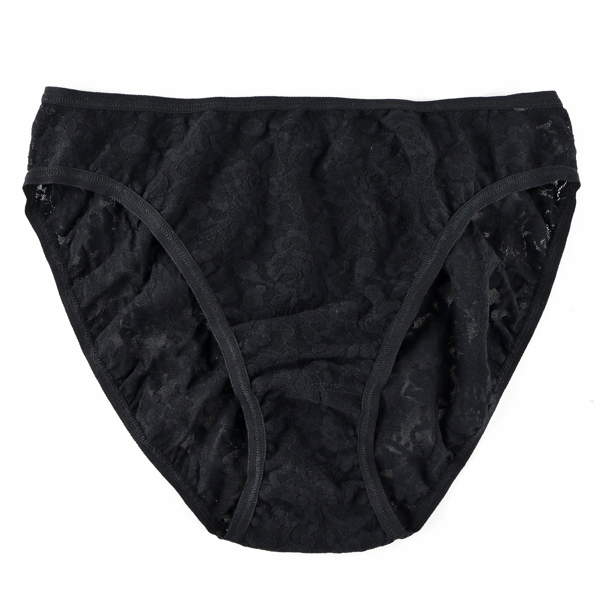 Signature Lace High Cut Brief | Black