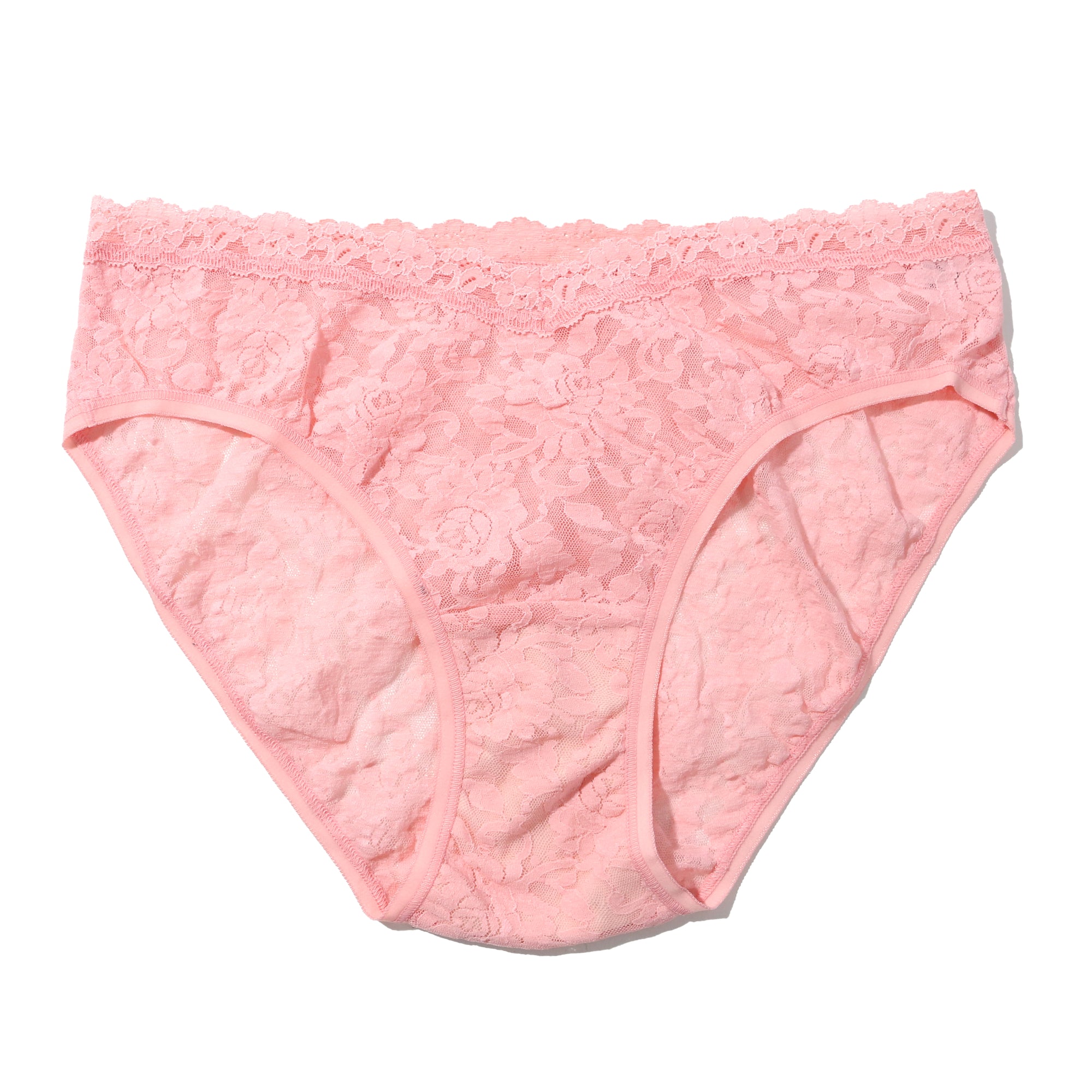 Signature Lace V-Front Brief | Pretty In Peach (Pink)