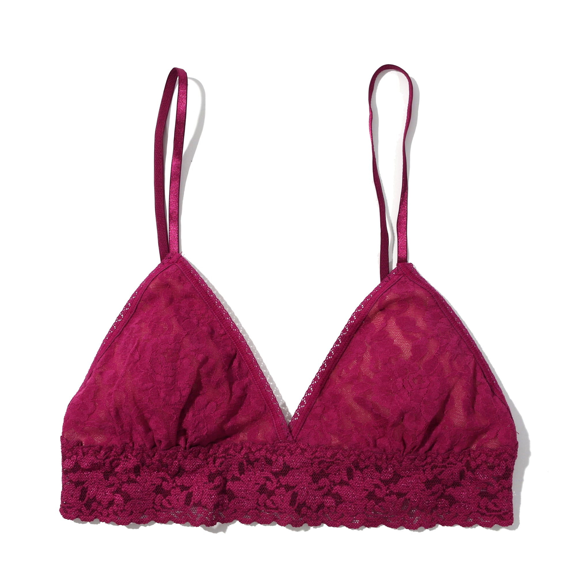 Signature Lace Padded Bralette | Merlot (Red)