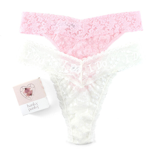 I Do & Signature Lace Original Rise Thong | Light Ivory x Bliss