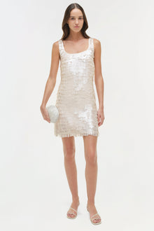 Womens | Onyx Sequin Mini Dress | Sand