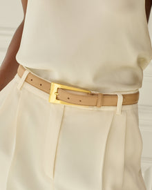 No. 10 Belt | Almond/Gold