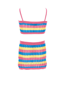 Girls | Crochet Beach Set | Cornflower Blue/Yellow